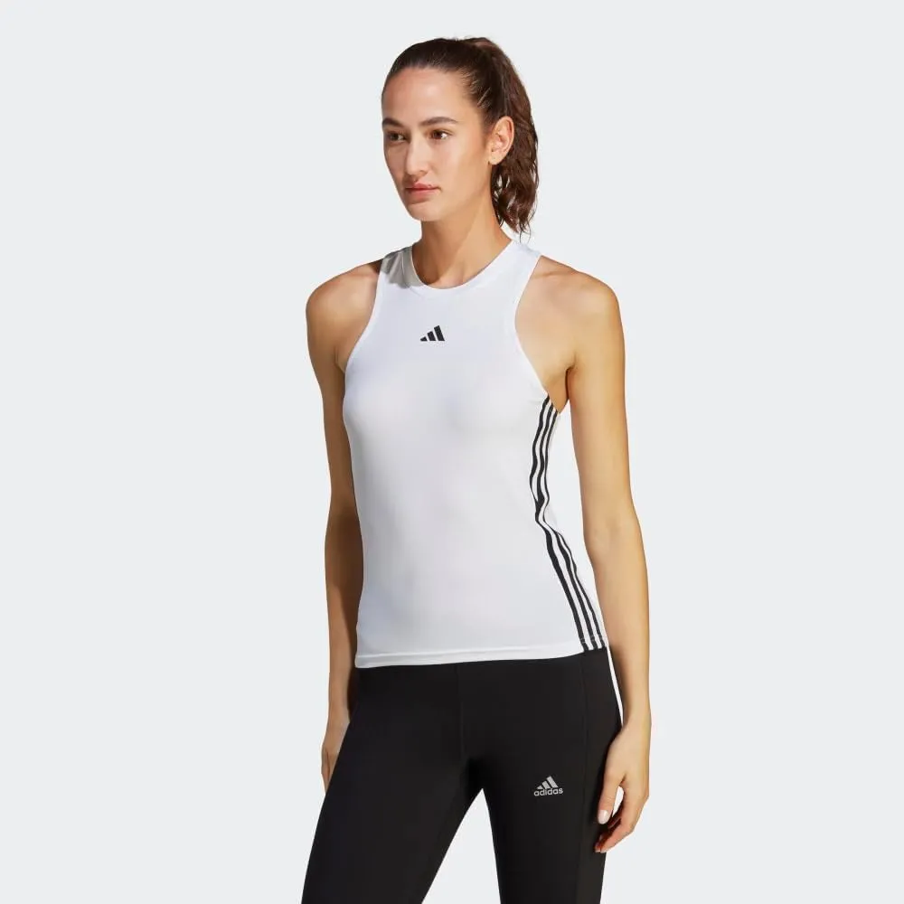 adidas Women's Aeroready Training Essentials Regular 3-Stripes Tank
