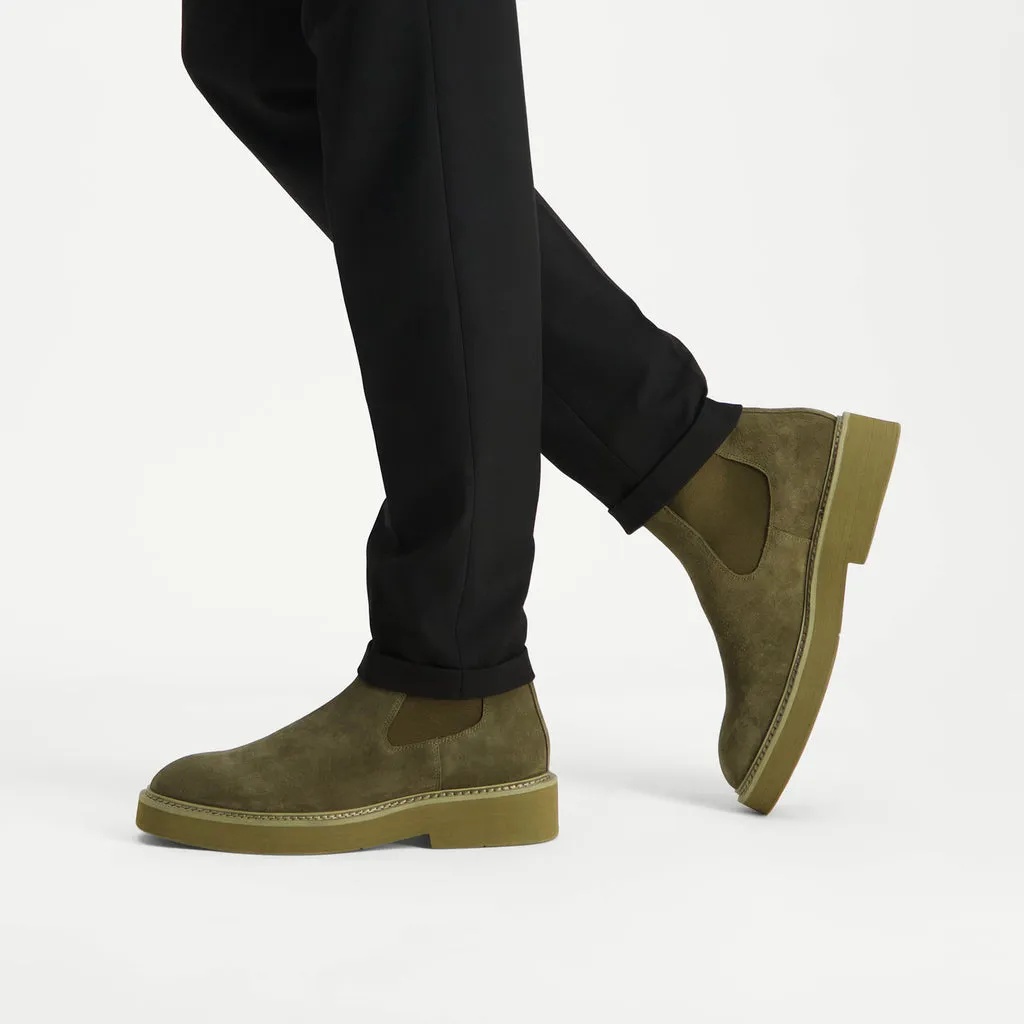 Sure! Here’s a more optimized and descriptive title for the product:

Brantley Mens Chelsea Boots in Olive Suede - Stylish and Comfortable Slip-On Footwear