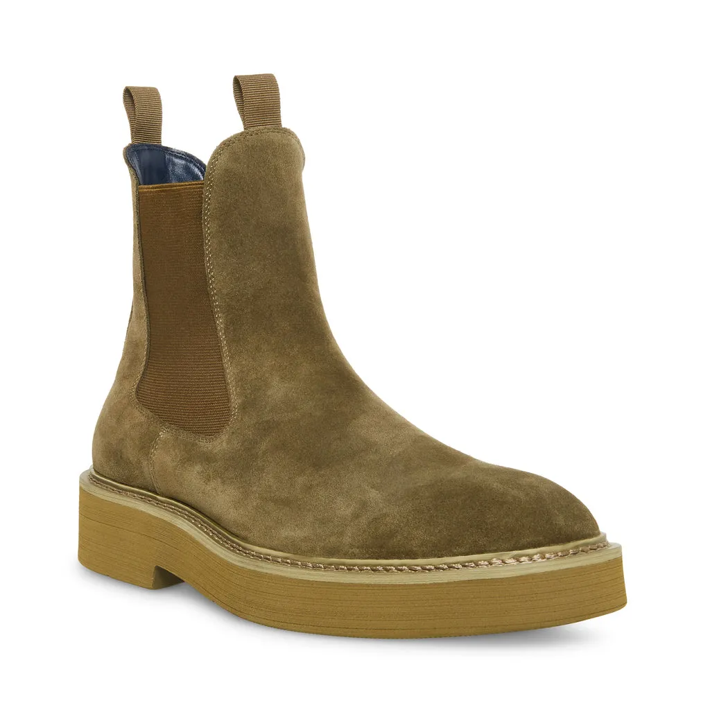 Sure! Here’s a more optimized and descriptive title for the product:

Brantley Mens Chelsea Boots in Olive Suede - Stylish and Comfortable Slip-On Footwear