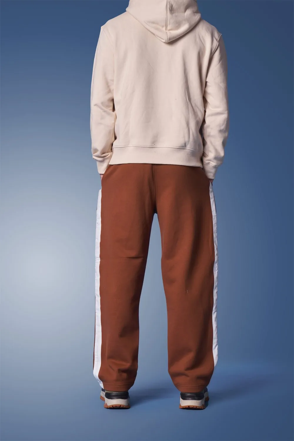 Brown Sporty Straight-Fit Athletic Pants