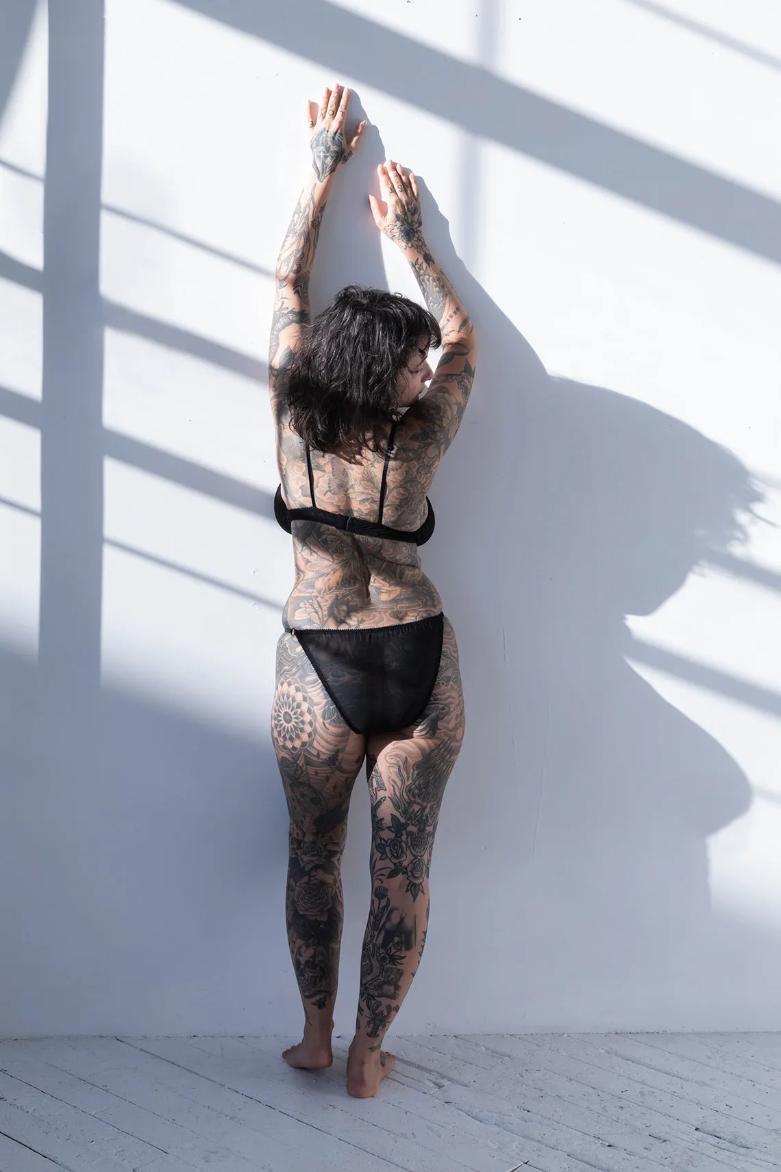 Demeanor Panty in Sheer Recycled Mesh