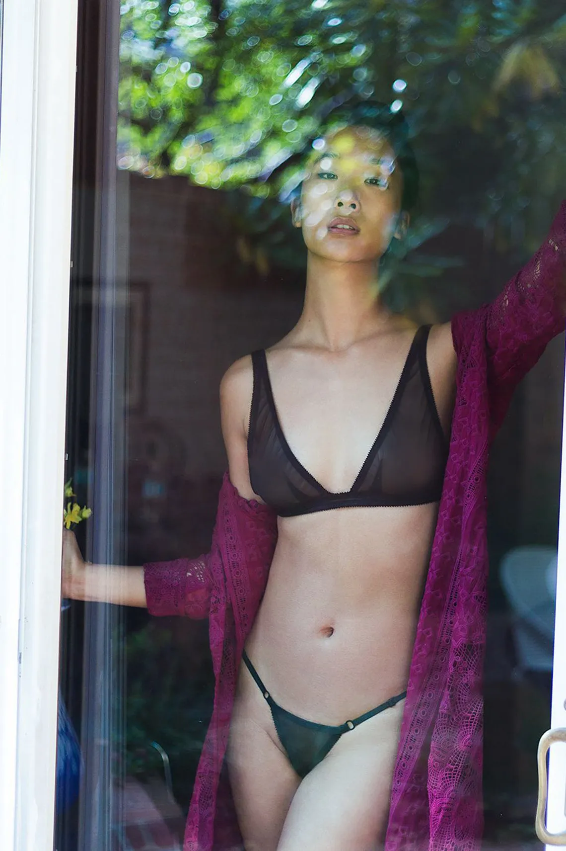Demeanor Panty in Sheer Recycled Mesh