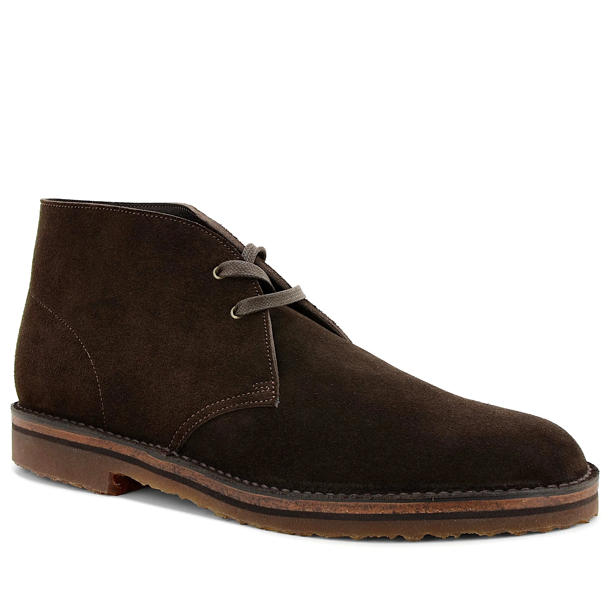 Suede Brown Desert Boot made from Lactae Hevea - Optimized Product Title