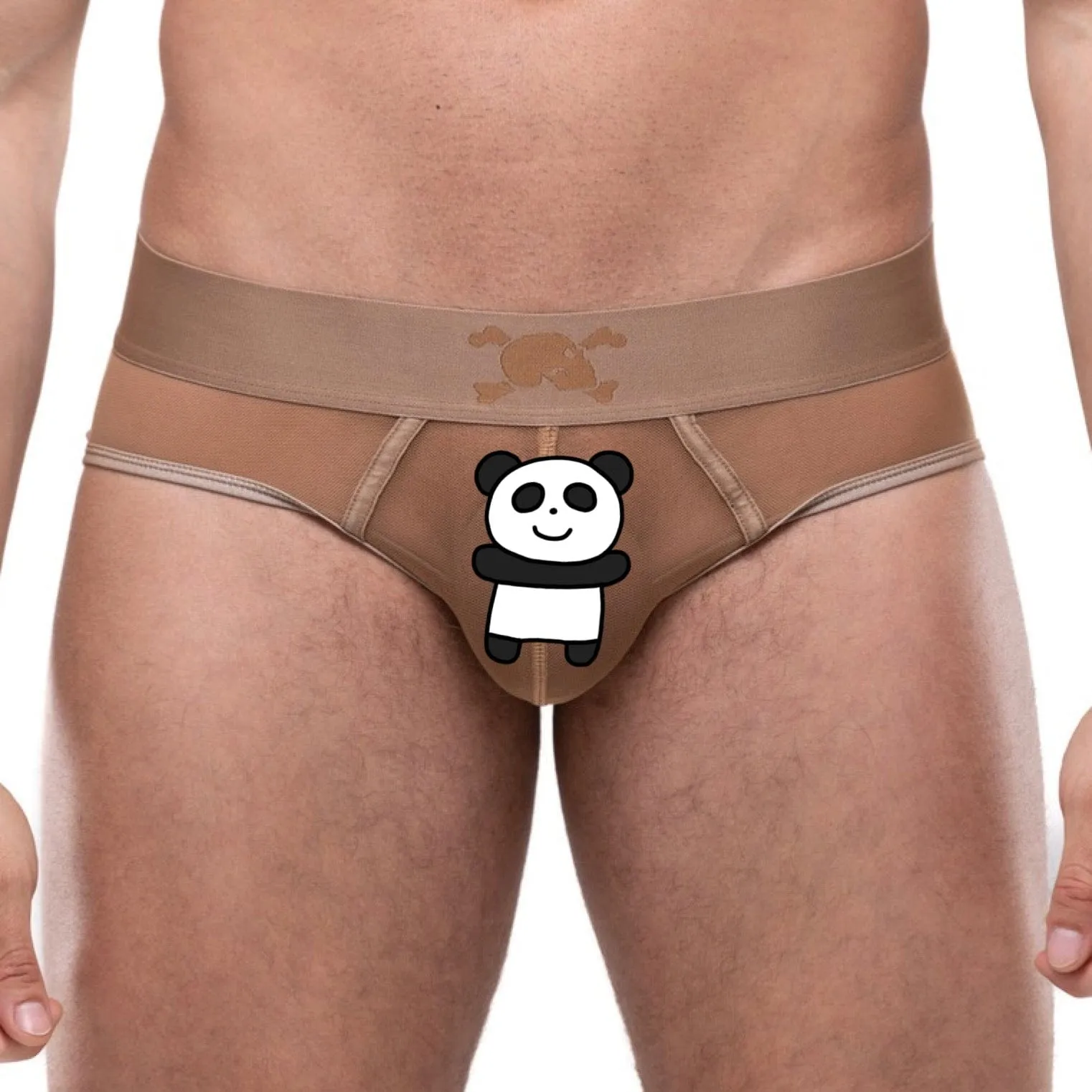 Just The Bones Sheer Brief Tan