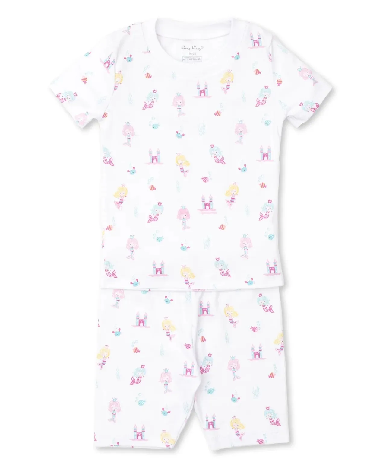Kissy Kissy Short Snug Fit Pajama Set in Mermaids Under the Sea