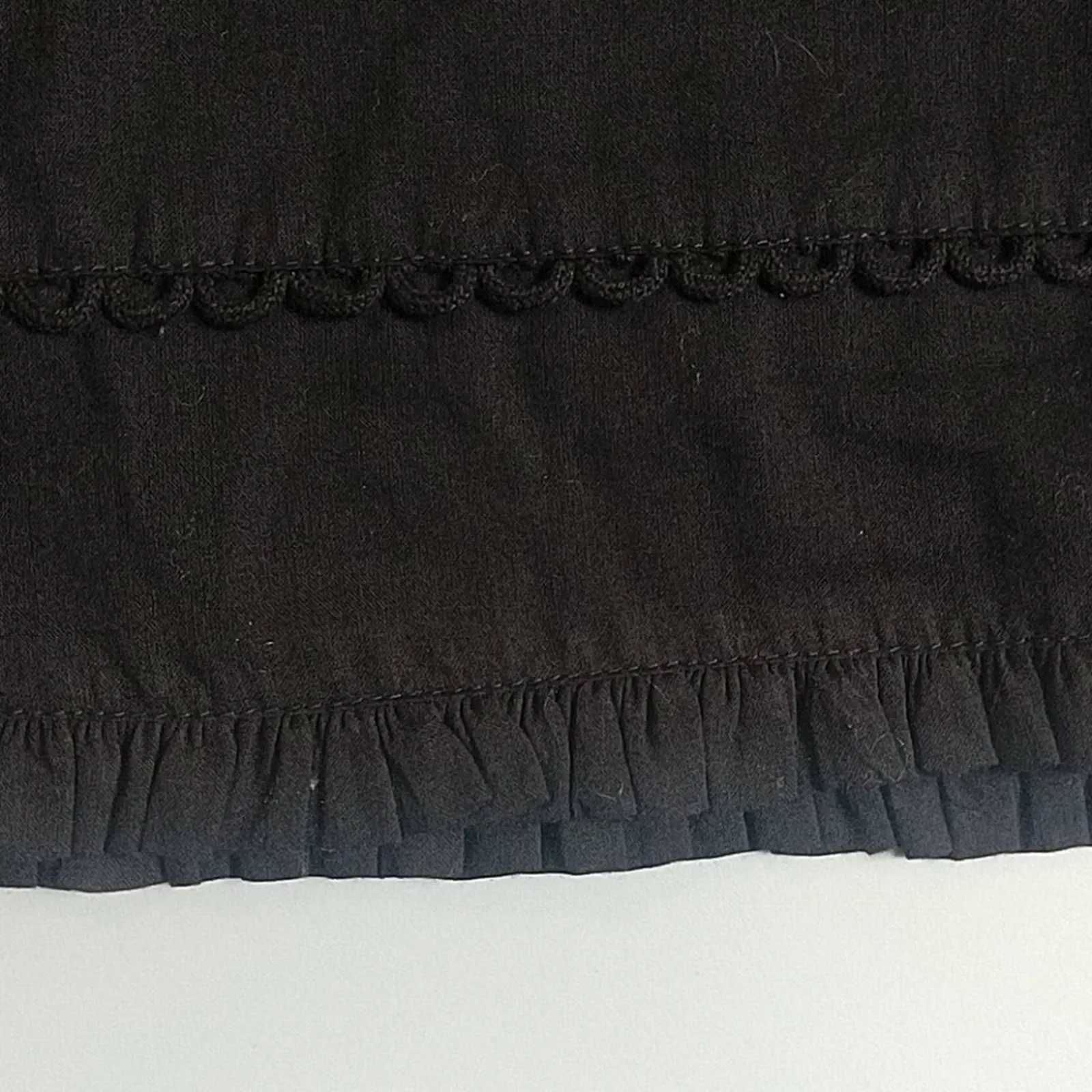 Lenon Ruffle Cotton Eyelet Fit & Flare Dress Black