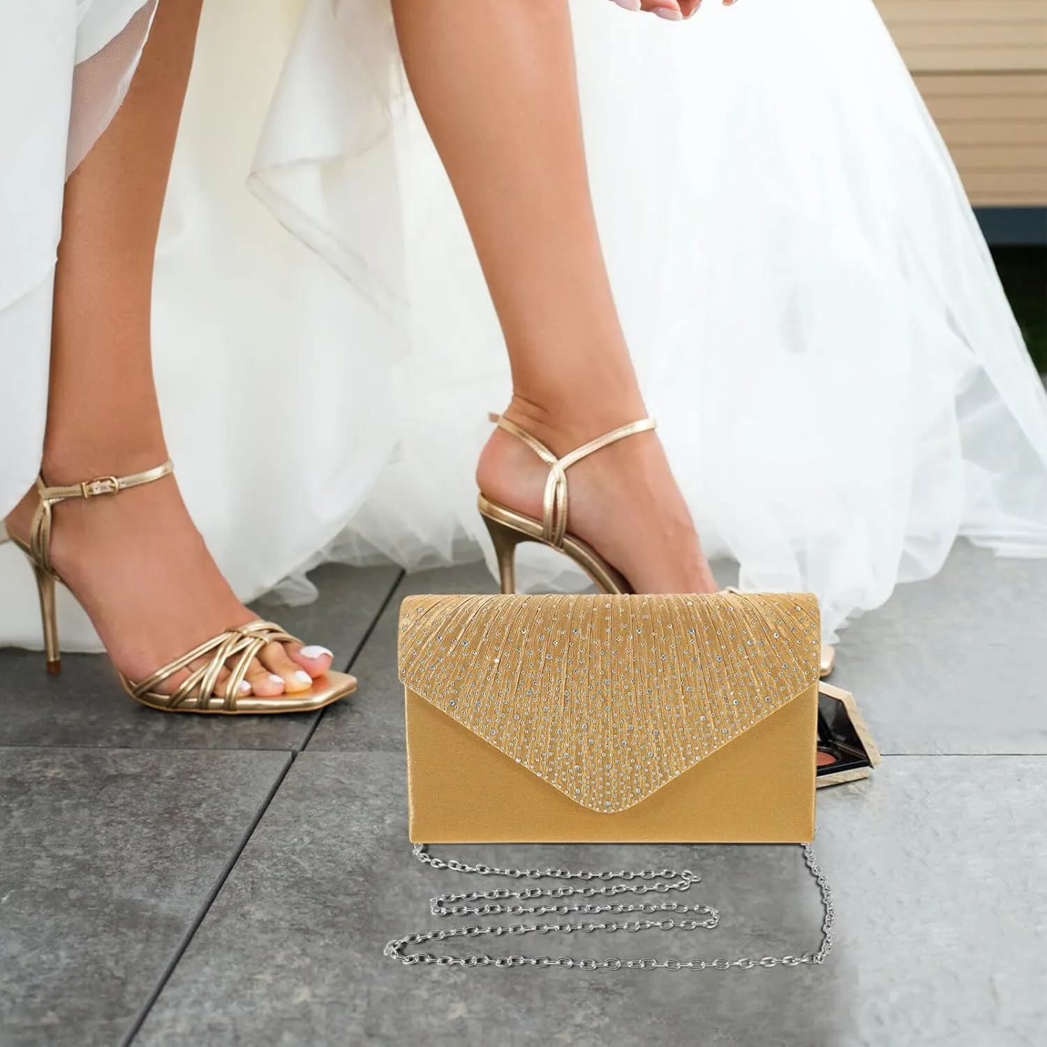LIFKOME Evening Purse Bridal Purse Women Formal Clutch Bag Women Purse for Formal Occasion