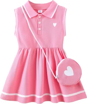 Little Toddler Girl Sporty Dress Summer Clothes Ruffle Sleeveless Kids Dresses Sport Causal Beach Sundress Girl Outfits