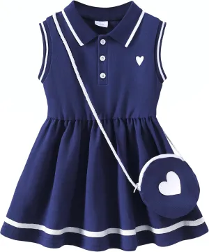 Little Toddler Girl Sporty Dress Summer Clothes Ruffle Sleeveless Kids Dresses Sport Causal Beach Sundress Girl Outfits