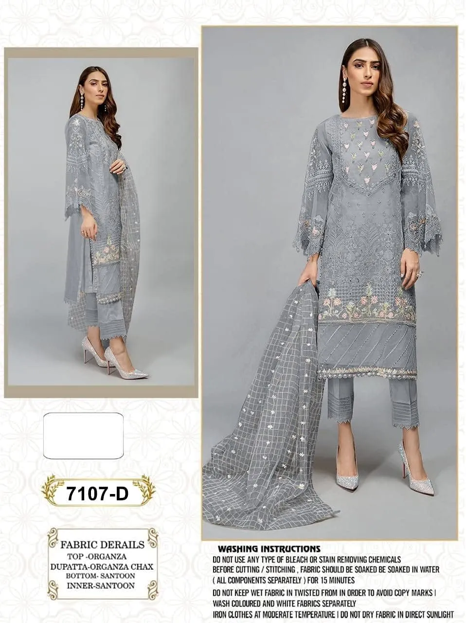 Pakistani Stylish With Embroidery Work Wedding Wear Salwar kameez Pant Suits Ready to Wear