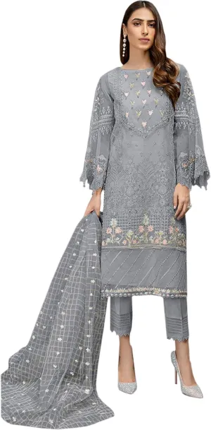 Pakistani Stylish With Embroidery Work Wedding Wear Salwar kameez Pant Suits Ready to Wear