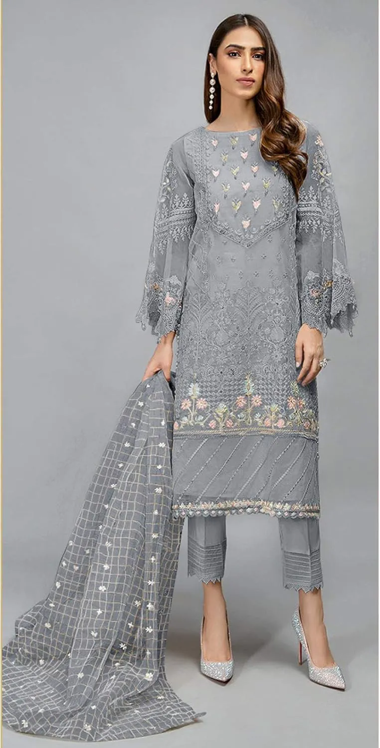 Pakistani Stylish With Embroidery Work Wedding Wear Salwar kameez Pant Suits Ready to Wear