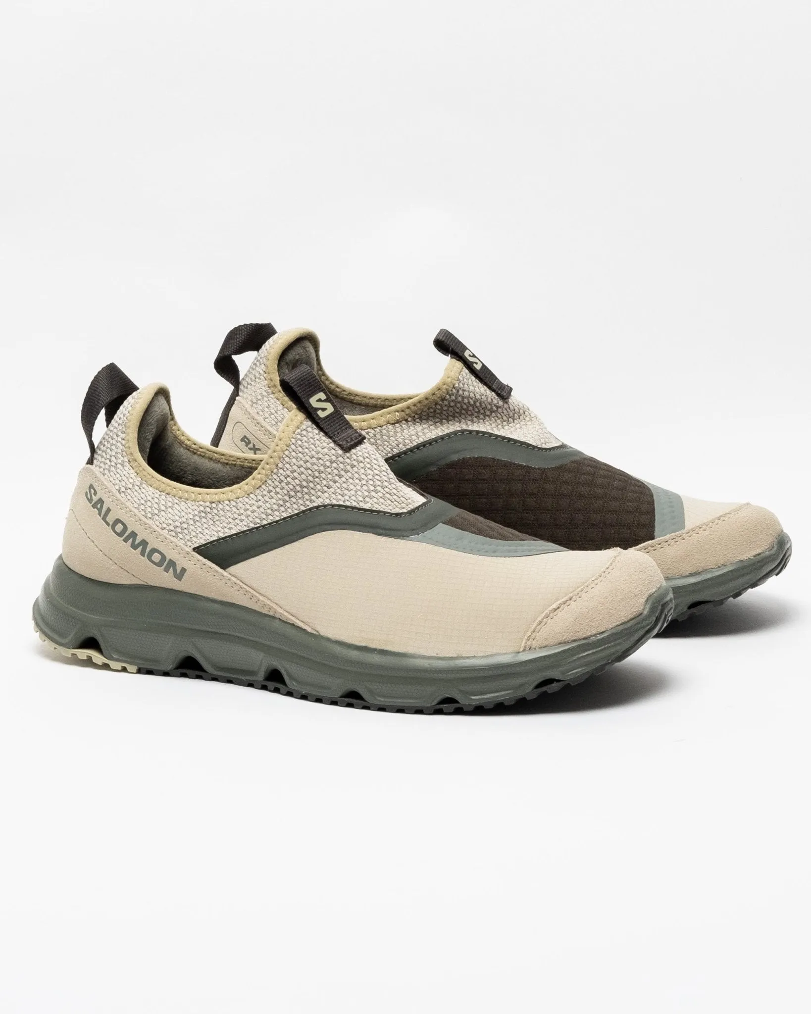 Gray RX Snug Moss Sneakers with Castor Gray and Peat Accents