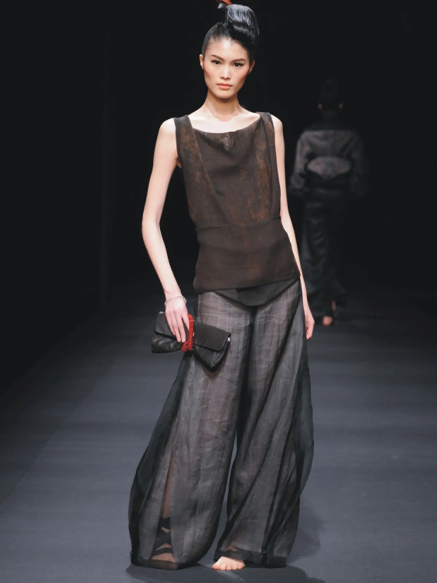 Silk long pantskirts
