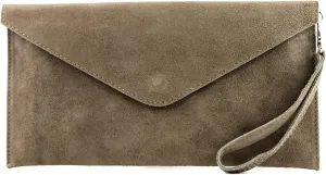 T106 - Italian clutch evening bag made of suede upper