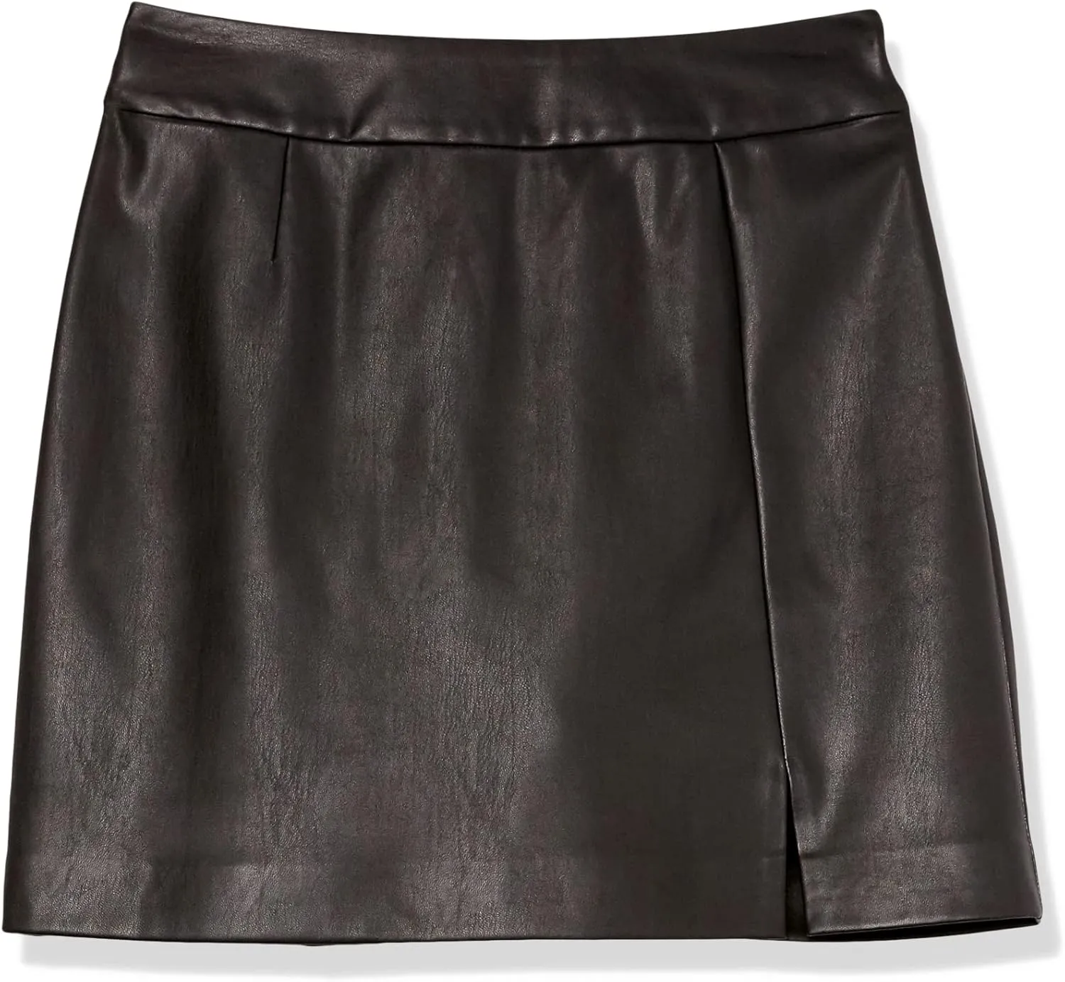 The Drop Women's Aiden Vegan Leather A-line Mini Skirt