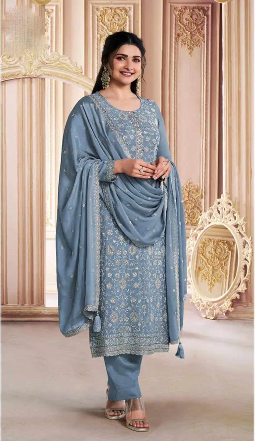Wedding Wear Salwar Kameez Dress Stylish Indian Pakistani Swen Pant Suits