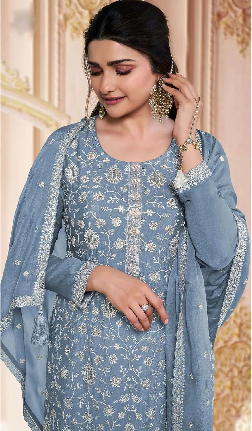Wedding Wear Salwar Kameez Dress Stylish Indian Pakistani Swen Pant Suits