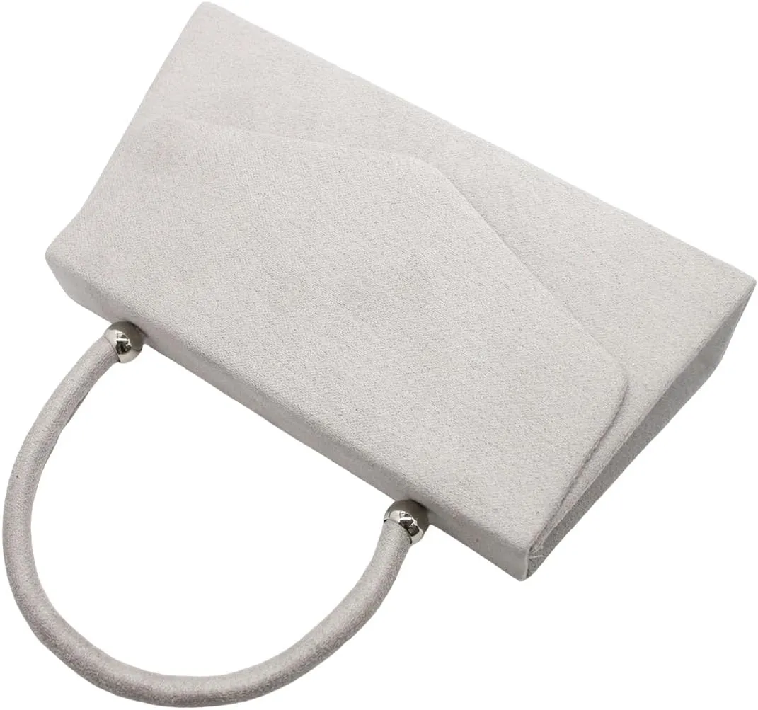 Women Suede Evening Bag Wedding Purse Cocktail Prom Handbag Formal Party Shoulder Bag